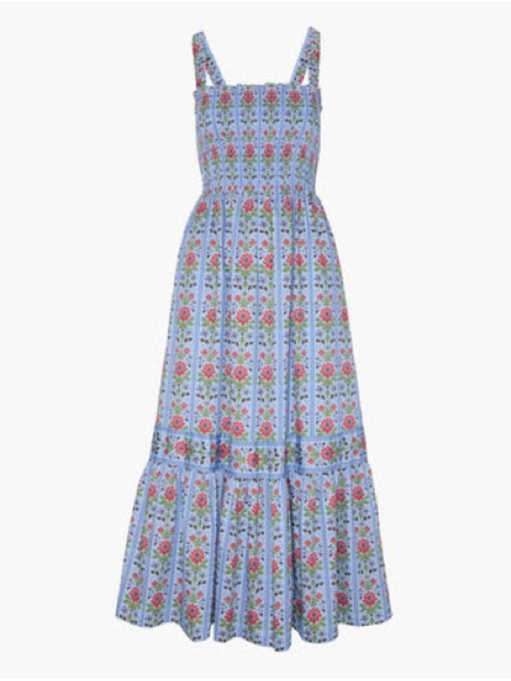 NWOT Hill House The Anjuli Nap Dress - Blue Floral Block Stripe